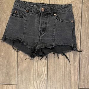 H&M Divided black ripped shorts